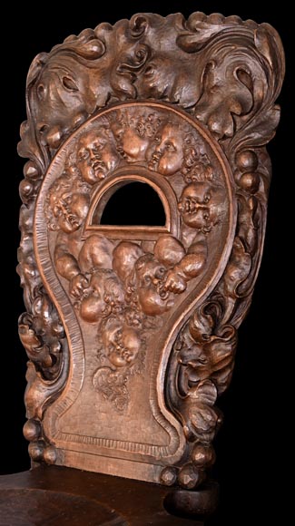 Group of sculpted wood chairs Group of sculpted wood chairs-2