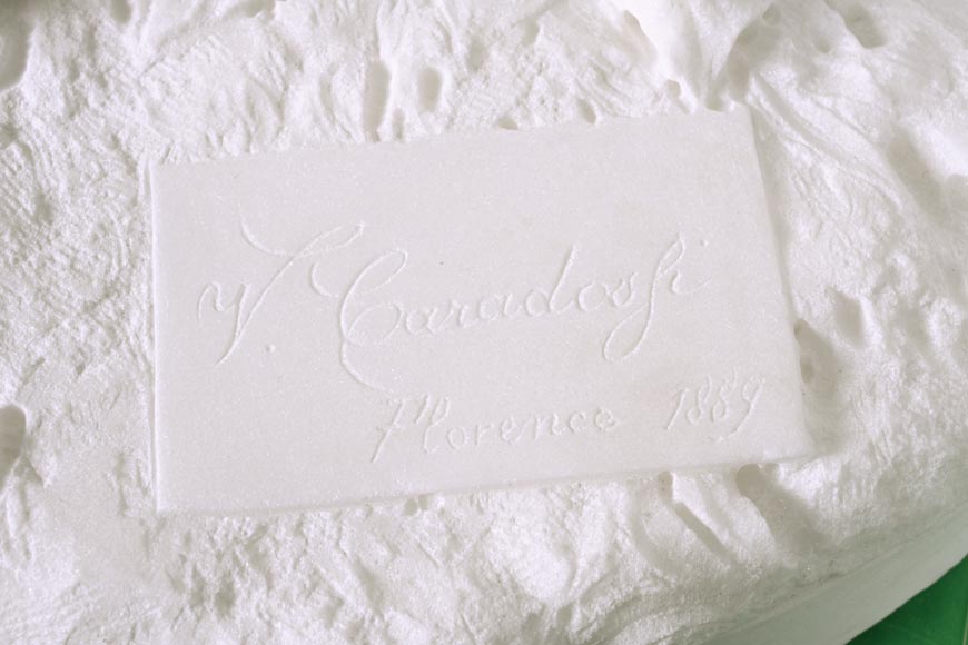 Woman with Birds, probably Vittorio Caradossi, marble, 1887, Florence Woman with Birds, probably Vittorio Caradossi, marble, 1887, Florence-8