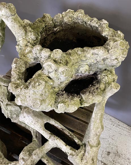 Concrete planter with plant forms Concrete planter with plant forms-5