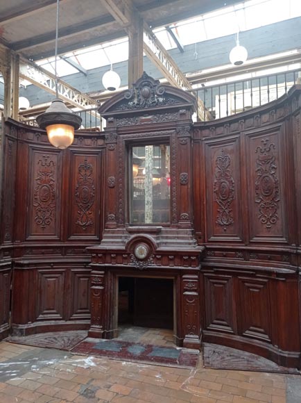 Paul MAZAROZ - Napoleon III style semi-circular paneled wall Paul MAZAROZ - Napoleon III style semi-circular paneled wall-2