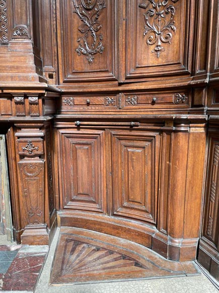 Paul MAZAROZ - Napoleon III style semi-circular paneled wall Paul MAZAROZ - Napoleon III style semi-circular paneled wall-4