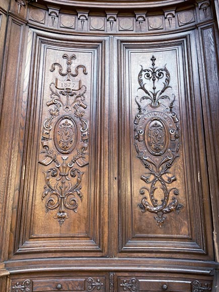 Paul MAZAROZ - Napoleon III style semi-circular paneled wall Paul MAZAROZ - Napoleon III style semi-circular paneled wall-7