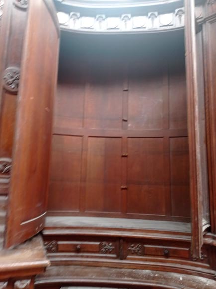 Paul MAZAROZ - Napoleon III style semi-circular paneled wall Paul MAZAROZ - Napoleon III style semi-circular paneled wall-9