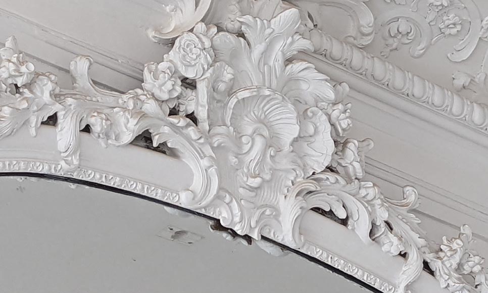 Large overmantel from the Napoleon III period with mercury mirror Large overmantel from the Napoleon III period with mercury mirror-3