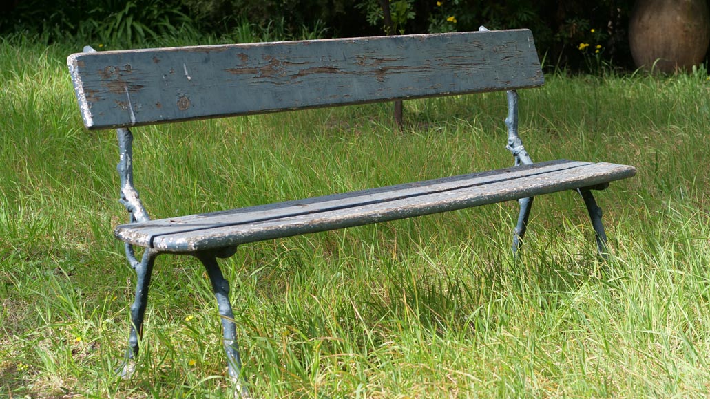 Denonvilliers cast iron garden bench, circa 1894 Denonvilliers cast iron garden bench, circa 1894-3