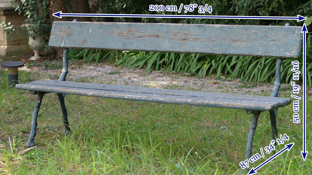 Denonvilliers cast iron garden bench, circa 1894 Denonvilliers cast iron garden bench, circa 1894-9