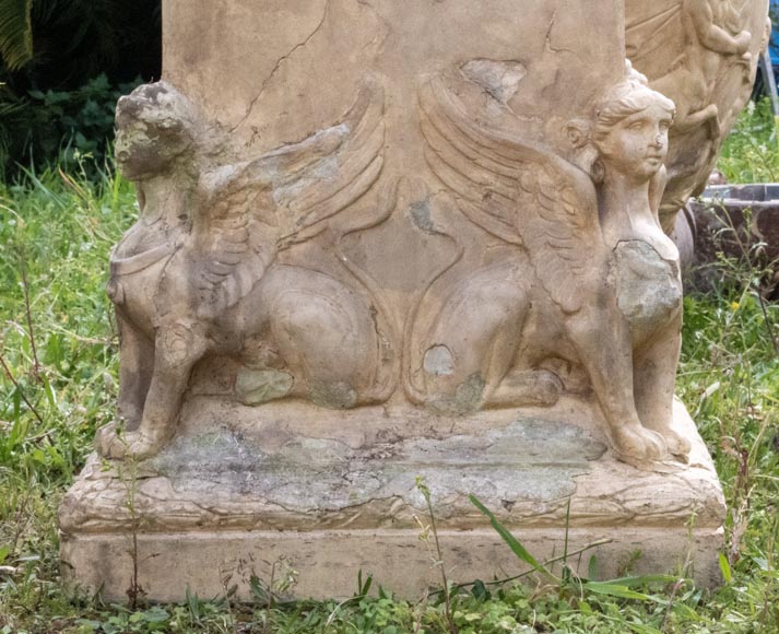 Large Greek style vase in painted terracotta Large Greek style vase in painted terracotta-11