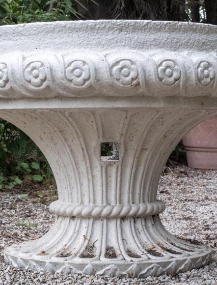 Louis XVI style vase decorated with rope and flowers Louis XVI style vase decorated with rope and flowers-4