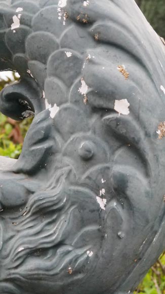 Dolphin-shaped floor lamp in cast iron Dolphin-shaped floor lamp in cast iron-7