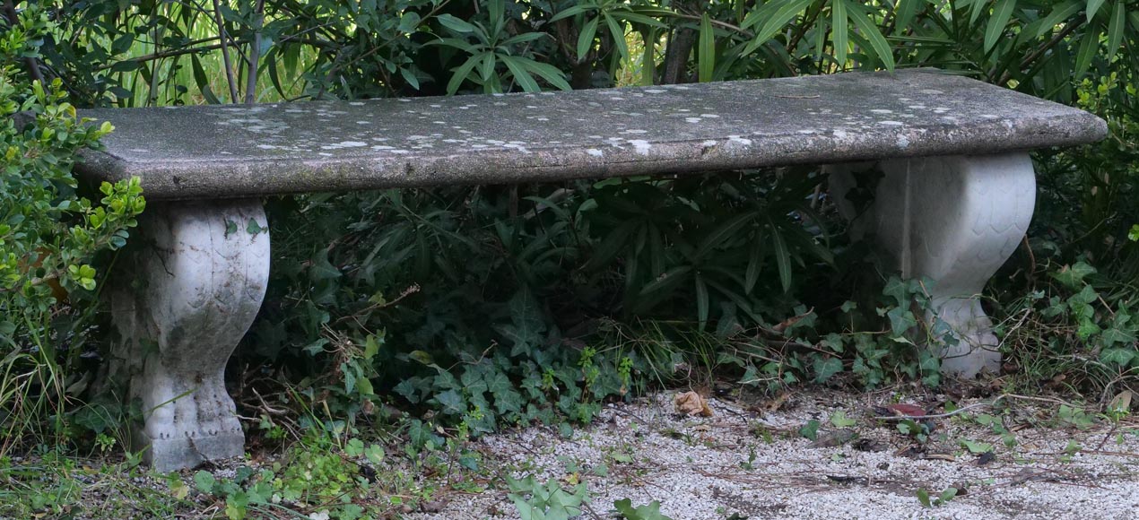 Pair of marble benches in neoclassical style Pair of marble benches in neoclassical style-4