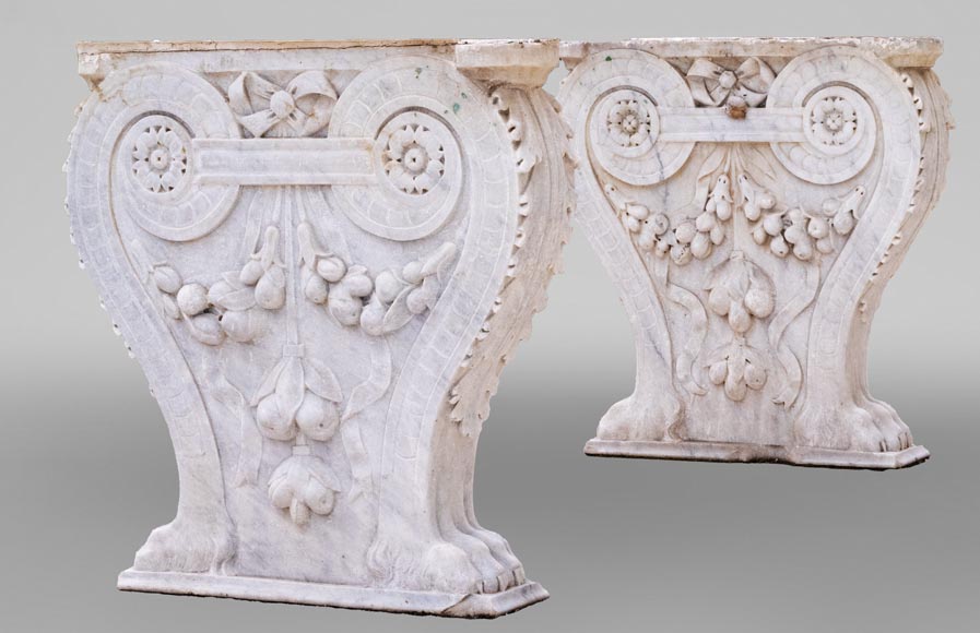 Table with neoclassical legs from the 19th century, later top Table with neoclassical legs from the 19th century, later top-1