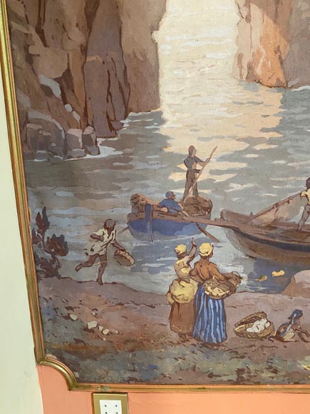 Set of six paintings with marine scenes Set of six paintings with marine scenes-9