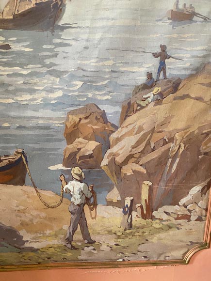 Set of six paintings with marine scenes Set of six paintings with marine scenes-10