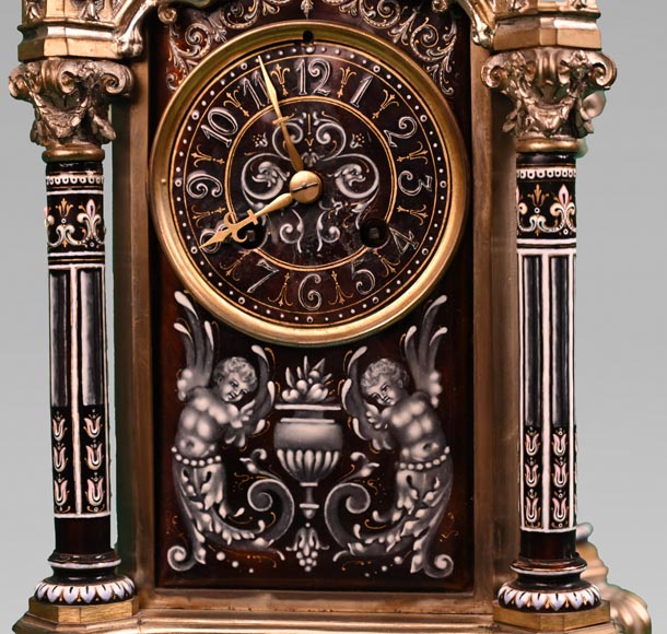 Paul SOYER, Renaissance-Style Clock Set, circa 1875 Paul SOYER, Renaissance-Style Clock Set, circa 1875-7