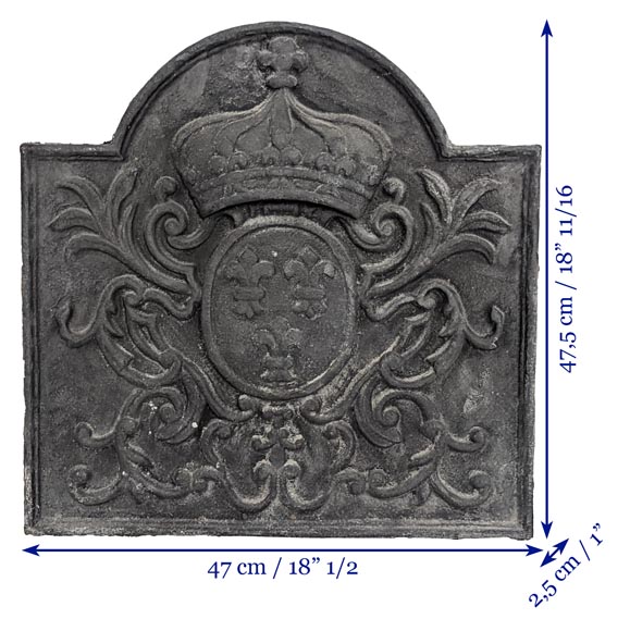 Small fireback with arms of France Small fireback with arms of France-6