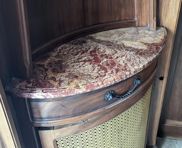 Art Nouveau style mahogany woodwork with fireplace Art Nouveau style mahogany woodwork with fireplace-25