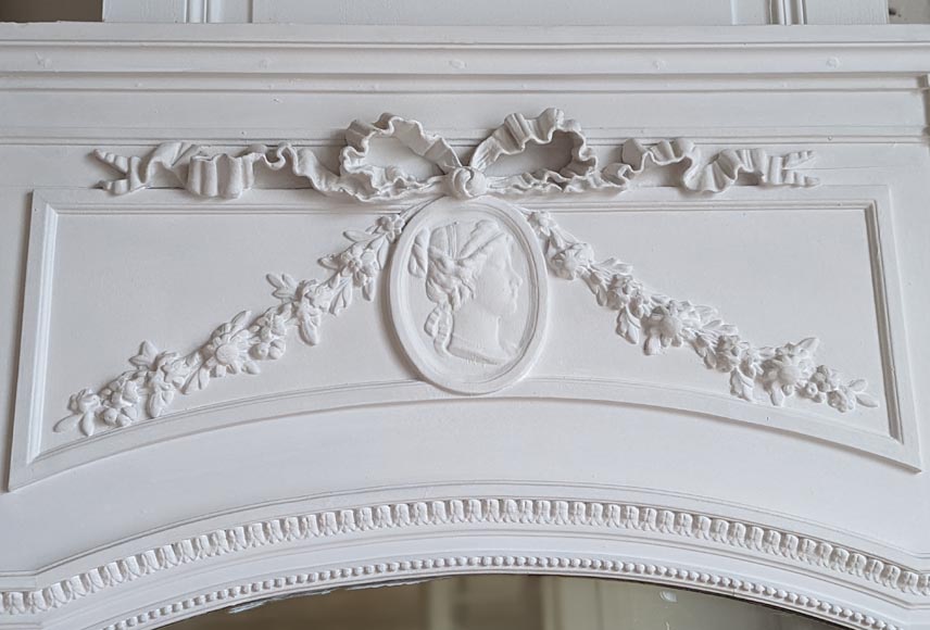 Louis XVI style trumeau decorated with a woman's profile Louis XVI style trumeau decorated with a woman's profile-1