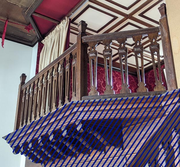 Napoleon III-style oak railing Napoleon III-style oak railing-3