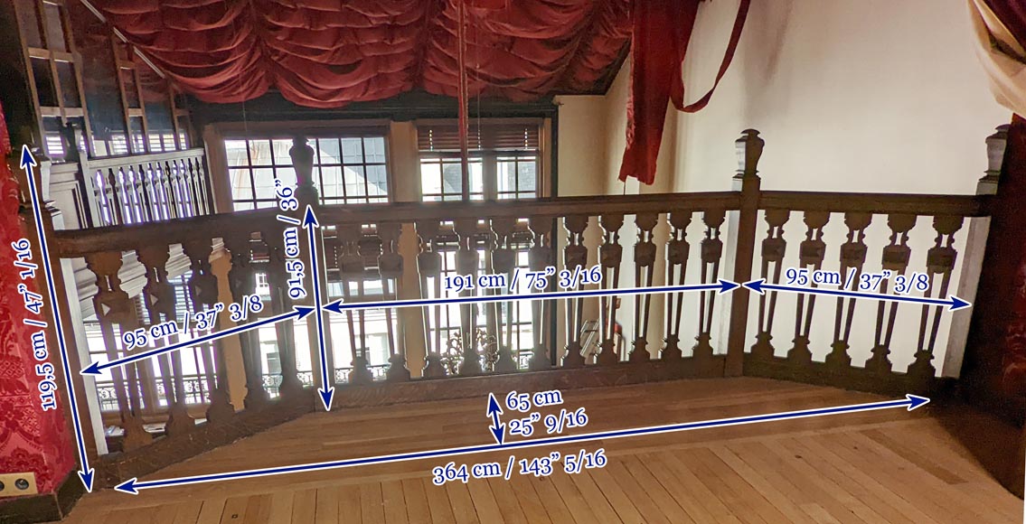 Napoleon III-style oak railing Napoleon III-style oak railing-11