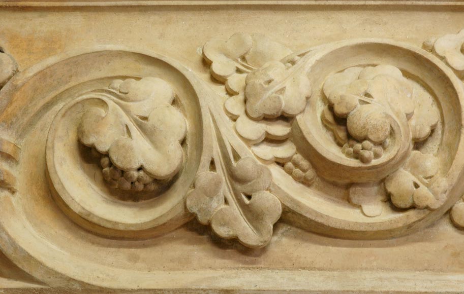 Large antique Neo-Renaissance style Terra Cotta Mantel Large antique Neo-Renaissance style Terra Cotta Mantel-4