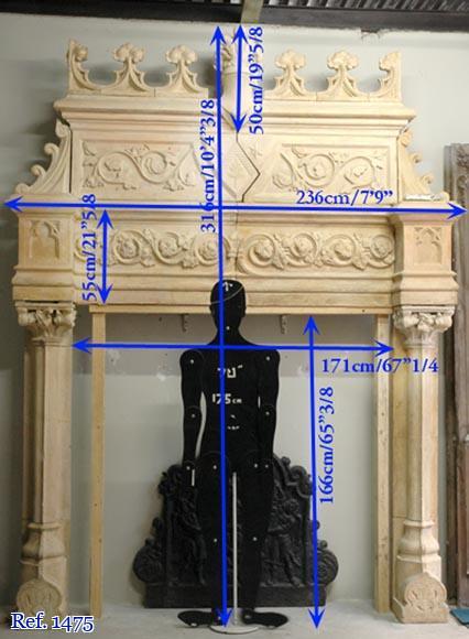 Large antique Neo-Renaissance style Terra Cotta Mantel Large antique Neo-Renaissance style Terra Cotta Mantel-13