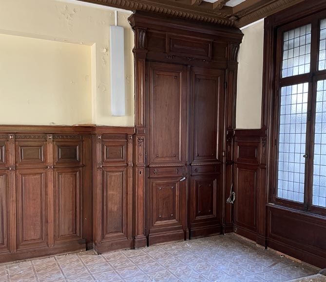 Piece of Napoleon III-style mahogany woodwork Piece of Napoleon III-style mahogany woodwork-1