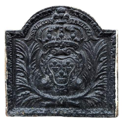 Fireback with the coat of arms of France and the motto