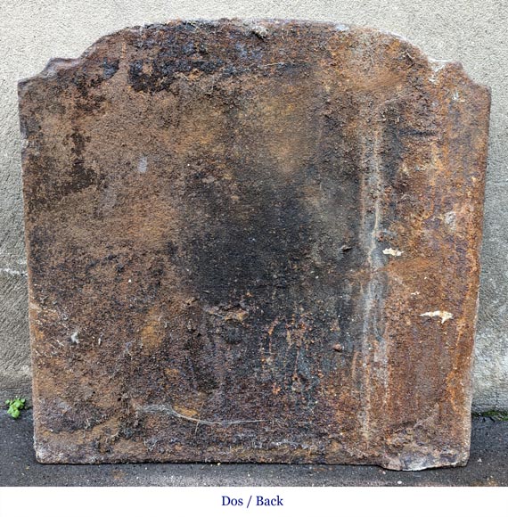 Fireback from the 19th century in the Louis XV style with the  Fireback from the 19th century in the Louis XV style with the