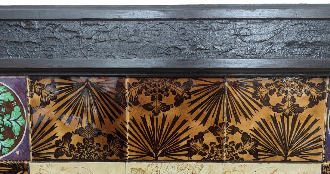 BOCH Brothers (ceramic), Th. FUMIETE (?), Portrait of a Japanese Lady in Earthenware, 1890 BOCH Brothers (ceramic), Th. FUMIETE (?), Portrait of a Japanese Lady in Earthenware, 1890-10