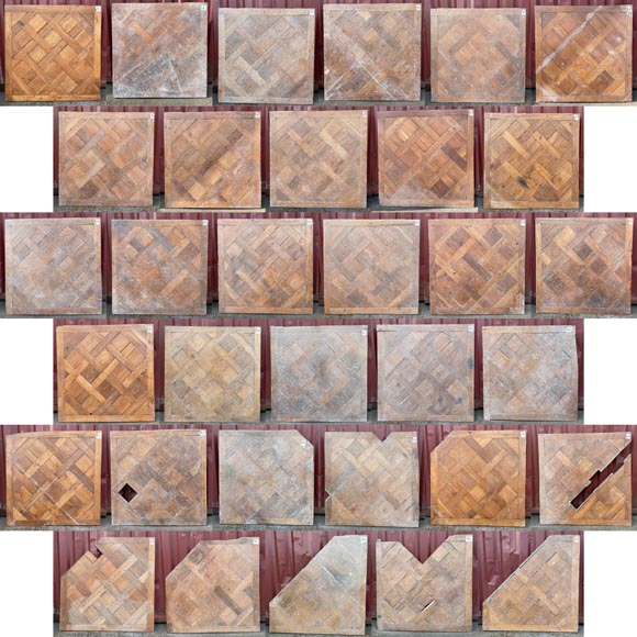 Batch of about 35 m² of 18th century Versailles oak parquet flooring Batch of about 35 m² of 18th century Versailles oak parquet flooring-4