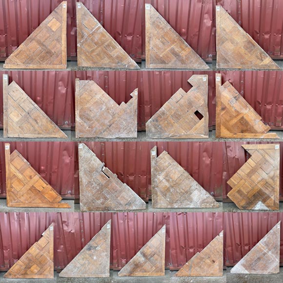 Batch of about 35 m² of 18th century Versailles oak parquet flooring Batch of about 35 m² of 18th century Versailles oak parquet flooring-5