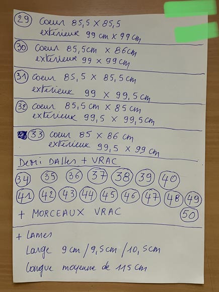 Batch of about 35 m² of 18th century Versailles oak parquet flooring Batch of about 35 m² of 18th century Versailles oak parquet flooring-9