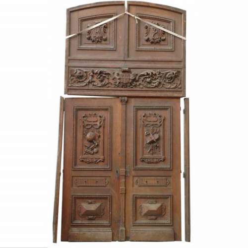 Oak 19th century double door