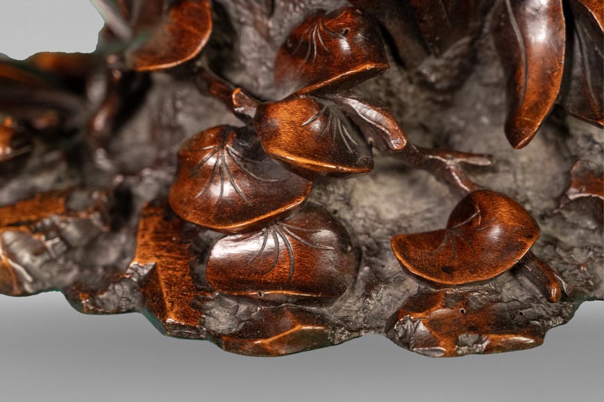 Impressionist decor, large earthenware vase by Louis Auguste LEPÈRE for Faïencerie LAURIN Impressionist decor, large earthenware vase by Louis Auguste LEPÈRE for Faïencerie LAURIN-7