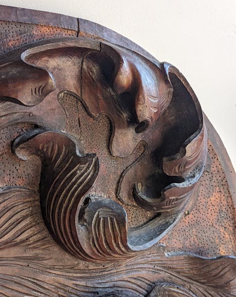 Mantel with Vansittart and Crosbie coat of arms Mantel with Vansittart and Crosbie coat of arms-5