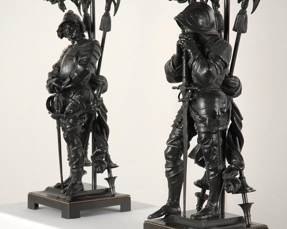 Jean-François GECHTER (1796-1844)  (follower of) Pair of Candelabras in bronze Jean-François GECHTER (1796-1844)  (follower of) Pair of Candelabras in bronze-1