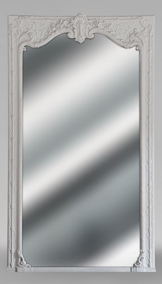 Large Napoleon III style trumeau with garland of liere Large Napoleon III style trumeau with garland of liere-0