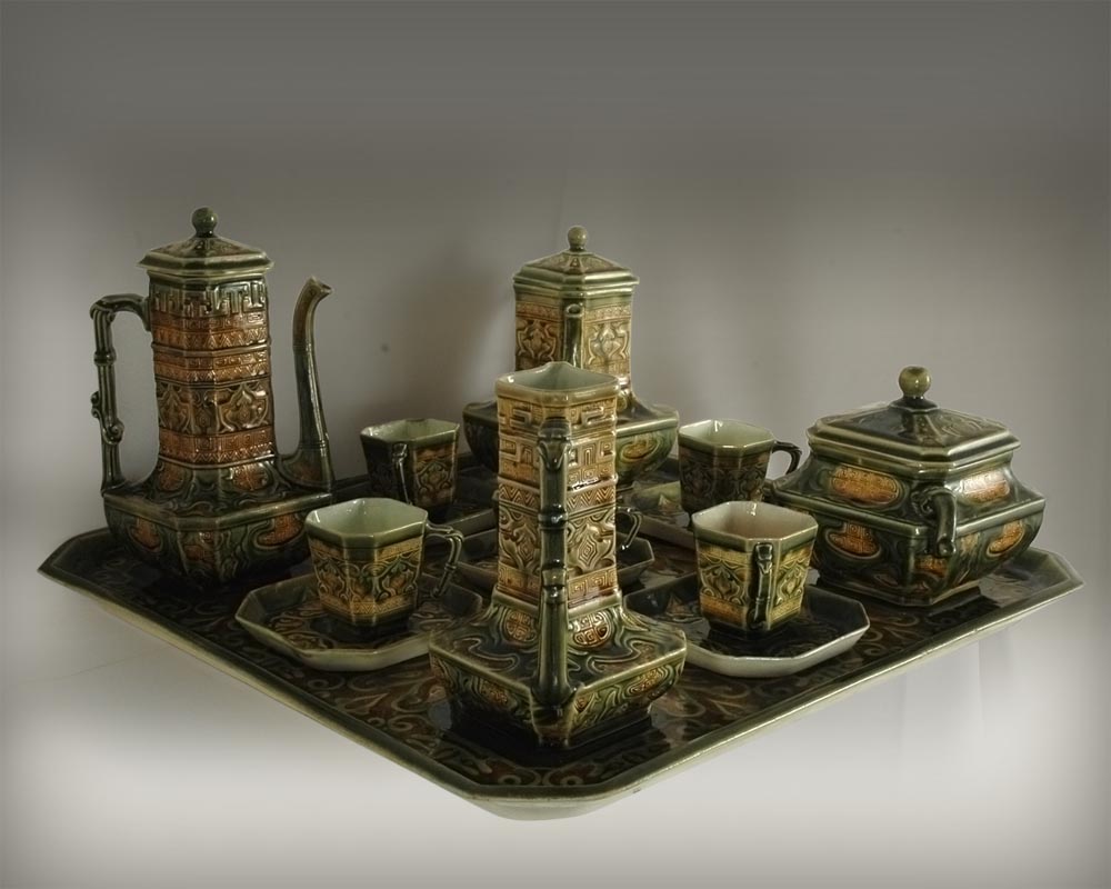 CHOISY LE ROI MANUFACTURE, Coffee and tea set in the Oriental style CHOISY LE ROI MANUFACTURE, Coffee and tea set in the Oriental style-1