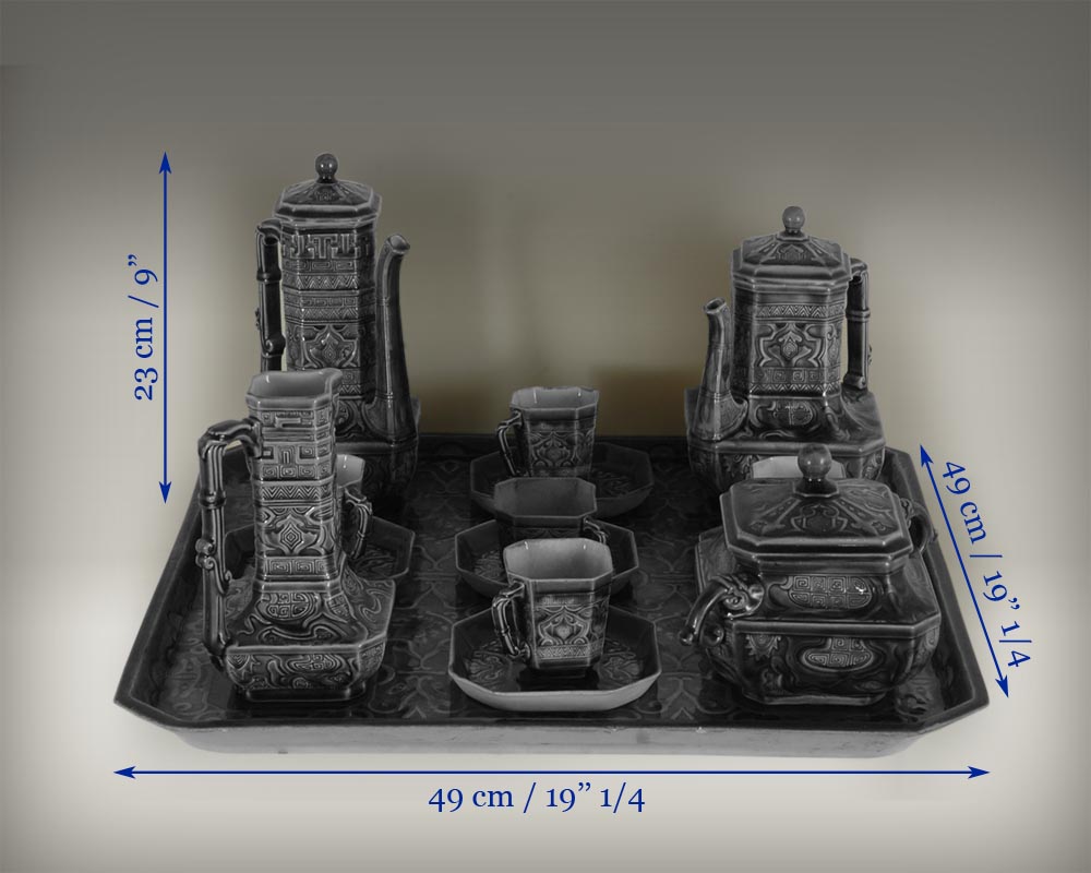 CHOISY LE ROI MANUFACTURE, Coffee and tea set in the Oriental style CHOISY LE ROI MANUFACTURE, Coffee and tea set in the Oriental style-6