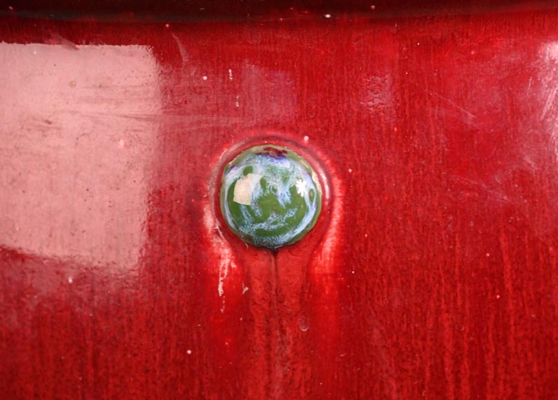 Taxil DOAT for the SÈVRES Manufacture, Oxblood Red Glazed Porcelain Jardinière, 1907 Taxil DOAT for the SÈVRES Manufacture, Oxblood Red Glazed Porcelain Jardinière, 1907-3