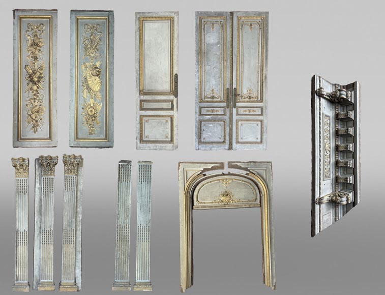 René Gaillard (architect), Aimé Octobre (sculptor), Regency-Style Painted and Gilded Woodwork, 1919 René Gaillard (architect), Aimé Octobre (sculptor), Regency-Style Painted and Gilded Woodwork, 1919-0