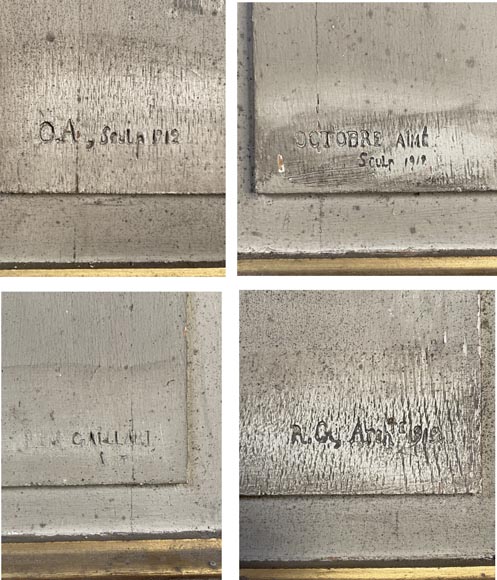 René Gaillard (architect), Aimé Octobre (sculptor), Regency-Style Painted and Gilded Woodwork, 1919 René Gaillard (architect), Aimé Octobre (sculptor), Regency-Style Painted and Gilded Woodwork, 1919-2