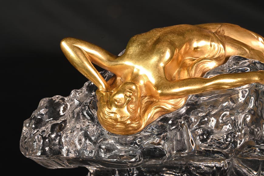 BACCARAT crystalworks, La Vague Inkwell, 1909 BACCARAT crystalworks, La Vague Inkwell, 1909-1