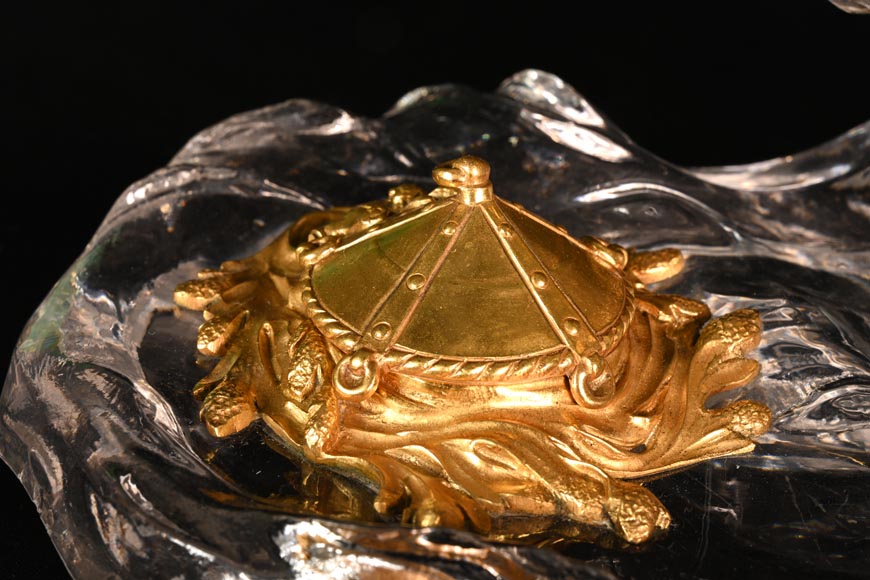 BACCARAT crystalworks, La Vague Inkwell, 1909 BACCARAT crystalworks, La Vague Inkwell, 1909-6