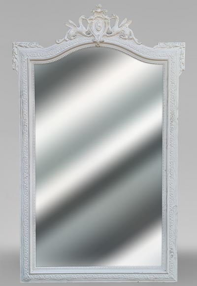 Napoleon III-style trumeau with coat of arms and winged creatures Napoleon III-style trumeau with coat of arms and winged creatures-0