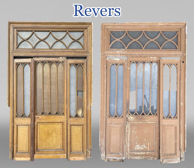 Pair of Triple Doors with Glazed Frame – Circa 1900 Pair of Triple Doors with Glazed Frame – Circa 1900-3