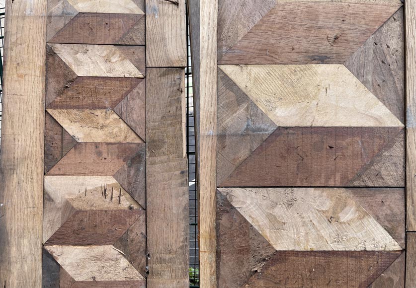 Napoleon III Parquet Friezes – 3.4 m² – Interlaced Diamond Motif with Black Border Napoleon III Parquet Friezes – 3.4 m² – Interlaced Diamond Motif with Black Border-4