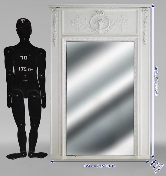 Louis XVI style trumeau adorned with a fruit basket Louis XVI style trumeau adorned with a fruit basket-5