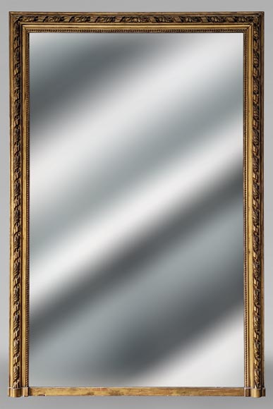 Louis XVI-style gilded trumeau with pearl decoration Louis XVI-style gilded trumeau with pearl decoration-0