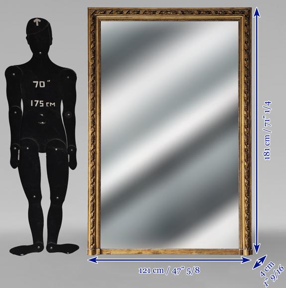 Louis XVI-style gilded trumeau with pearl decoration Louis XVI-style gilded trumeau with pearl decoration-5